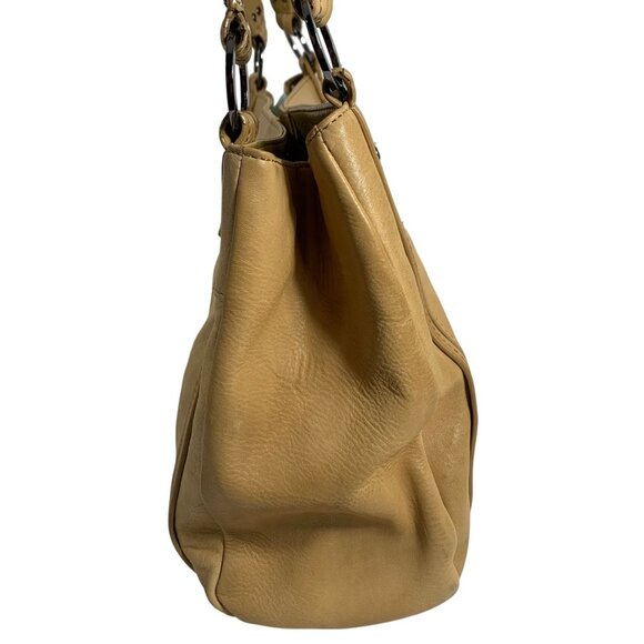 Vintage ROLFS Cognac Leather Shoulder Bag Three Compartments + Pockets - Picture 4 of 13